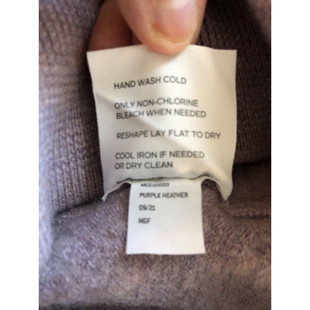 Fairlane Mens Medium 100% Merino Wool 1/4 Zip Sweater Purple Heather Long Sleeve - Picture 9 of 11
